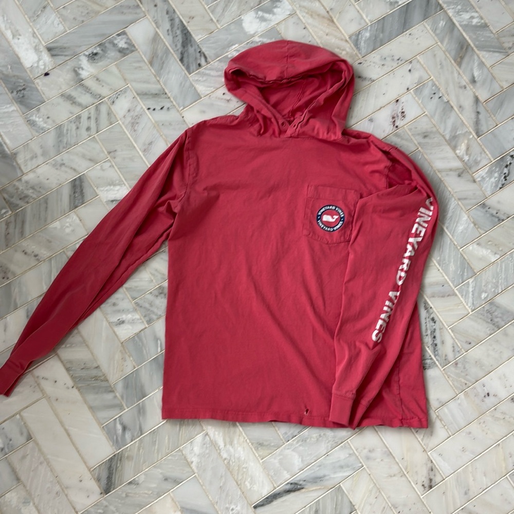 Vintage inspired boys vineyard vines hooded tee